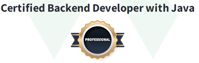 Badge de certification Back-End Developer with Java